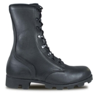 Picture of Black All-Leather Combat Boot with Panama Sole