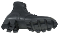 Picture of Black All-Leather Combat Boot with Panama Sole